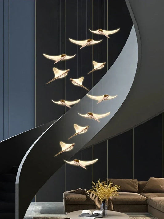 Decorbites™ Delfin-Anhänger-Kronleuchter: Luxuriöse Dekoration für Treppenhäuser und Lobbys in Hotels, Einkaufszentren und im privaten Zuhause