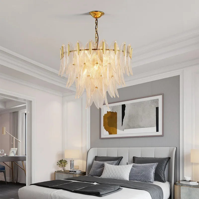 Decorbites™ Glasblatt-Luxus-Lüster LED-Hängeleuchten für modernes Wohnzimmer