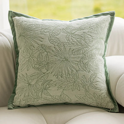 Decorbites™ Grüne Pflanzen-Jacquard-Kissenbezüge für leichten Luxus im Wohnzimmer-Dekor