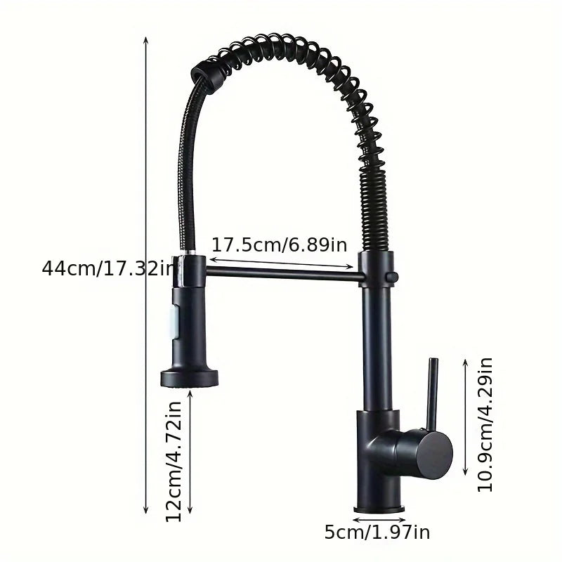 Brushed Nickel Kitchen Faucet Flexible Spout