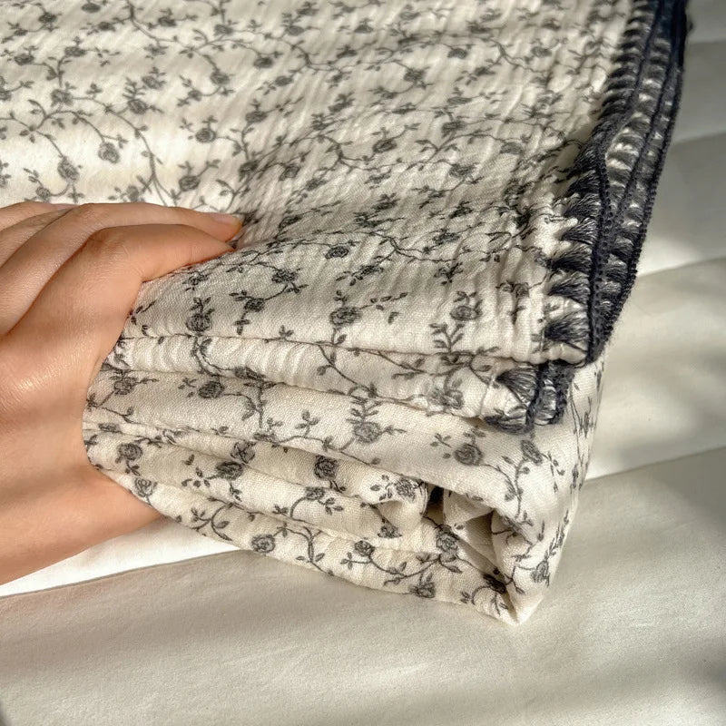 Cotton Cartoon Travel Blanket