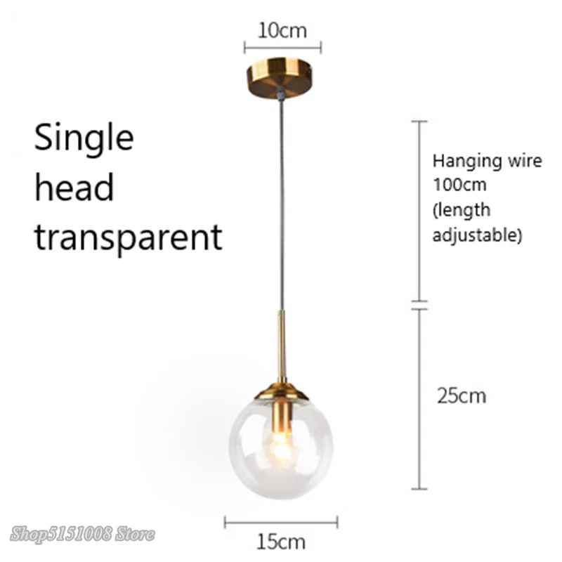 Decorbites™ Glasanhängerleuchten: Nordische LED-Hängeleuchte für Küche, Esszimmer, Schlafzimmer.