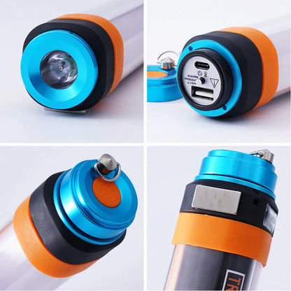 DecorBites™ LED Camp Light: Portable, Waterproof, Rechargeable, Magnetic Flashlight