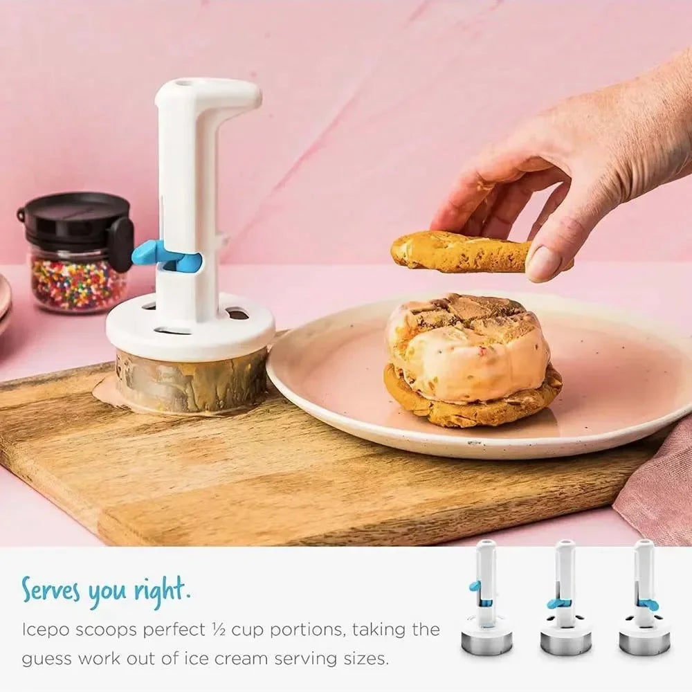 Decorbites™-Eisportionierer: Mühelos Portionieren für perfekte Eiscreme-Sandwiches