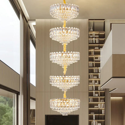 Decorbites™ Kristall-Duplex-Kronleuchter: Neues Lichtluxus Post-Modernes Hallenbeleuchtung für hohes Wohnzimmer