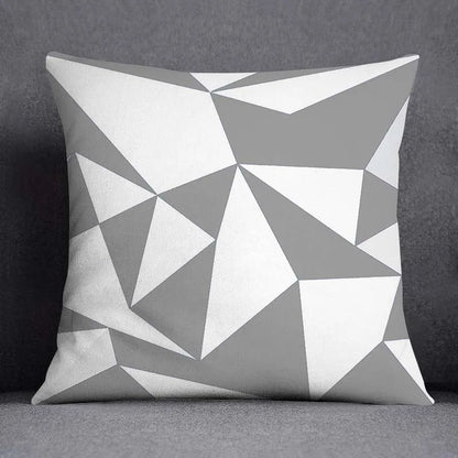 DecorBites™ Geometric Floral Print Lumbar Pillow Case 45X45cm Sofa Cushion Cover