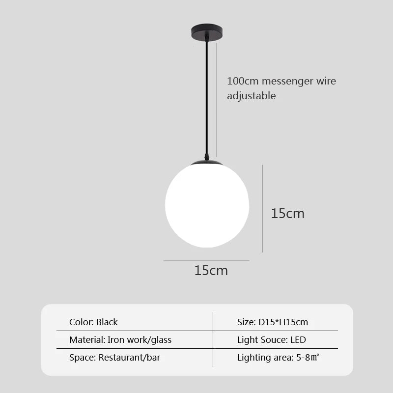Decorbites™ Glas-Kugelleuchten: Elegante Globus-Hängeleuchten für Zuhause, Restaurant & Bar.