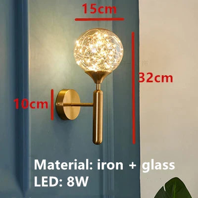 Decorbites™ Glas-Blase-LED-Kronleuchter: Nordisches Kunststern-Helles Innenbeleuchtung für Romantische Atmosphäre