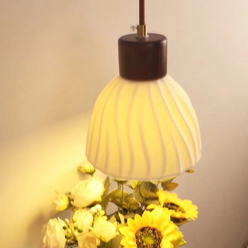 Decorbites™ verstellbare LED-Wandleuchte mit Keramik-Holz-Sockel für Esszimmer, Arbeitszimmer, Bar