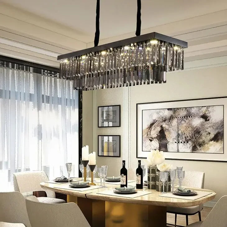 DecorBites™ Gold Crystal Chandelier for Living Room Bedroom Decor