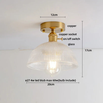DecorBites™ Green Flower Glass LED Ceiling Light Fixture - Nordic Modern Design