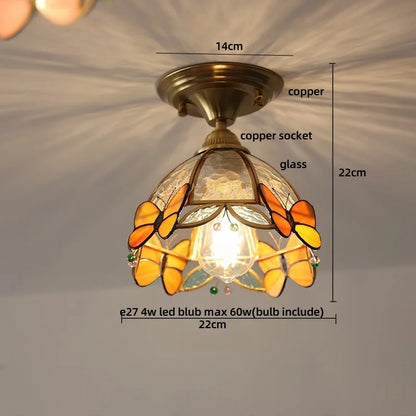 DecorBites™ Glass LED Ceiling Lamp Modern Copper Socket Ceiling Lights