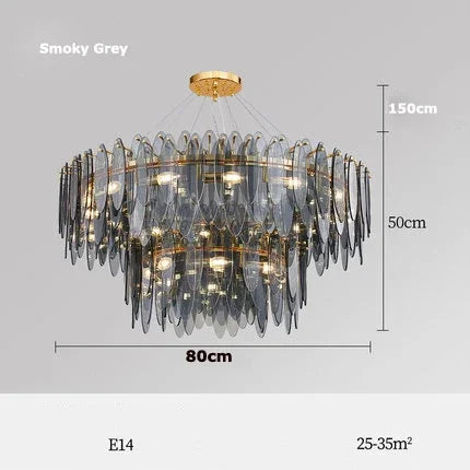 Decorbites™ Gold LED Glas-Lüster für Esszimmer Wohnzimmer Schlafzimmer_Hauptschlüsselwort: Pendelleuchten