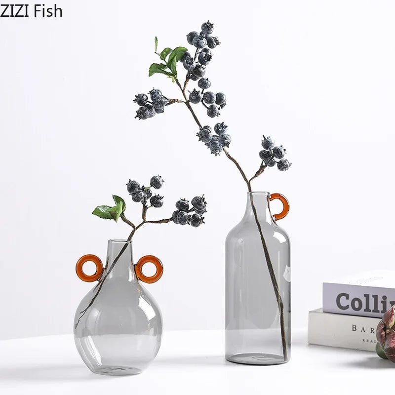 Decorbites™ Klar-Glas-Vase Hydroponik-Pflanztopf Raumdekoration Blumenvase Ästhetische Dekostücke