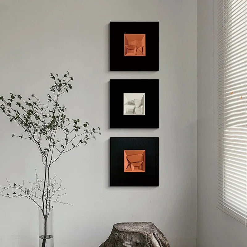 Decorbites™ Abstrakte Geometrische Wanddekoration Quadratisches Wandbild Raumaccessoires