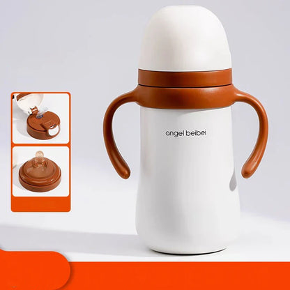 Decorbites™ Kinder Edelstahl-Thermobecher mit Trinkhalm, 320 ml süßer Wasserflasche