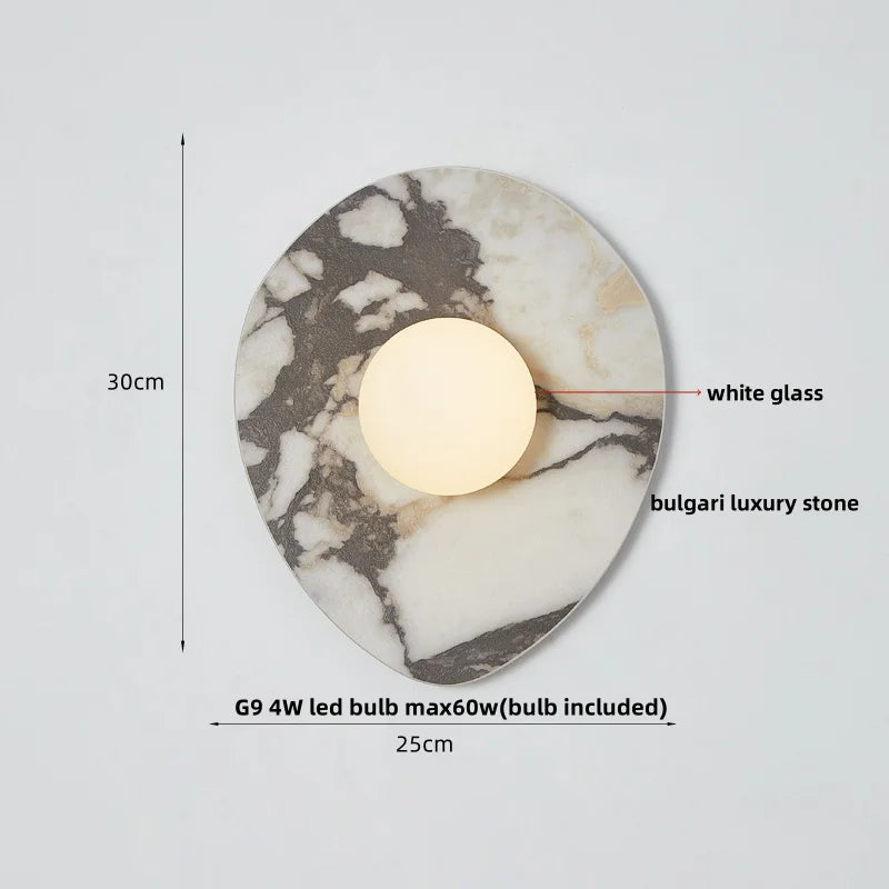 DecorBites™ LED Wall Lamp Modern Wabi Sabi Stone Mirror Light for Home Decor