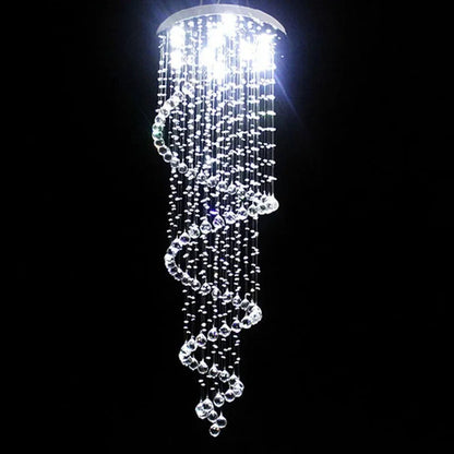 Decorbites™ K9-Kristall-Leuchter: LED-Lampe für Luxusvilla, Doppeltreppenaufgang im Wohnzimmer