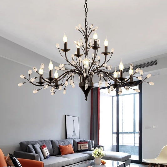 DecorBites™ Crystal LED Chandelier for Home Lighting in Bedroom Living Room Dining Kitchen