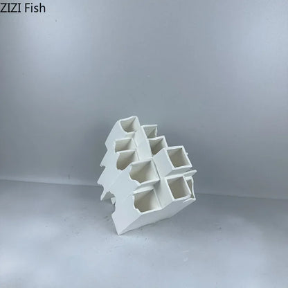 Decorbites™ Geometrische Keramik-Schreibtisch-Dekoration Minimalismus-Skulptur Raum-Dekoration