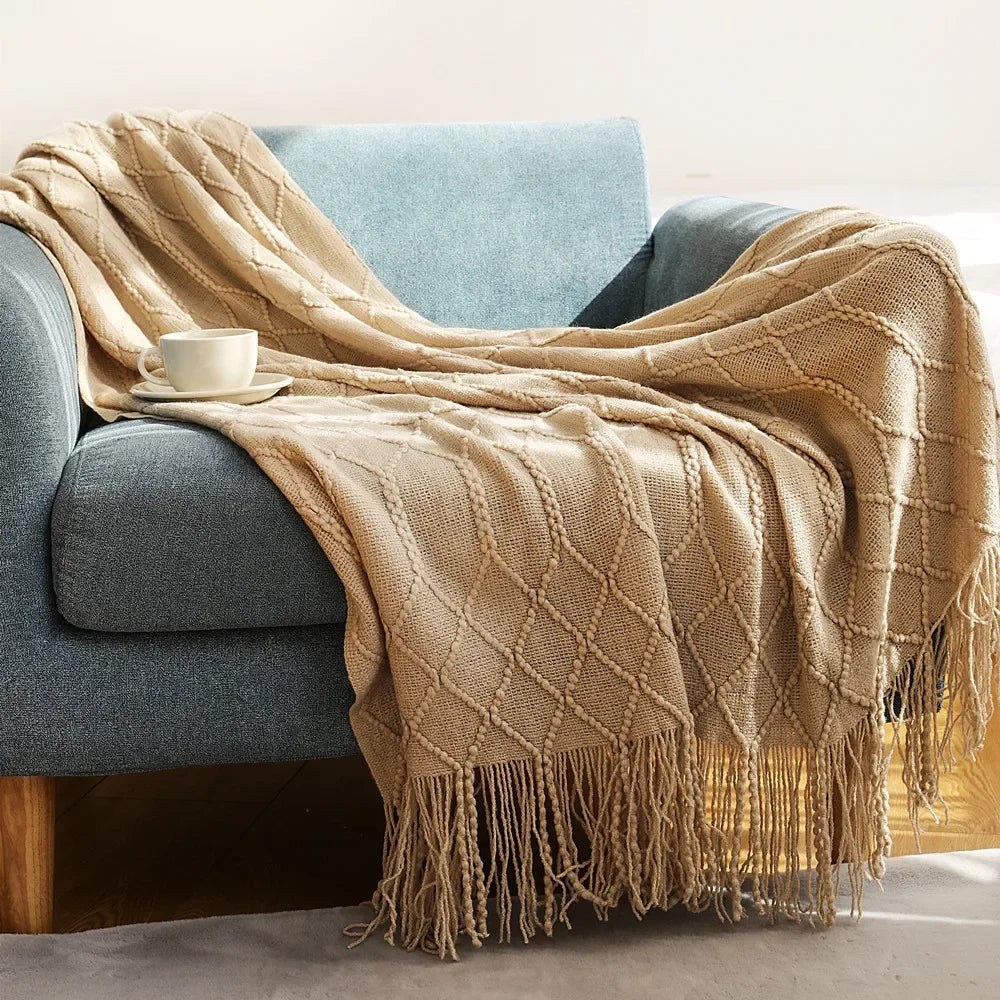 Decorbites™ Gemütliche Strick-Sofadecke - Winterliches Komfort für Zuhause und Home-Office-Nickerchen