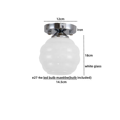 Decorbites™ Cremiges Glas-Eisen-LED-Deckenleuchte – Moderne Innenbeleuchtung