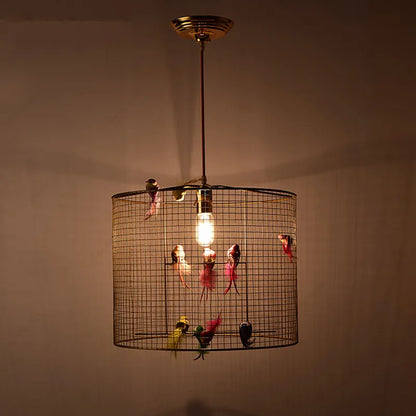 Decorbites™ Vogelkäfig-Hängeleuchte: Nordisches Loft für Zuhause, Schlafzimmer, Licht, Gold-Dekor