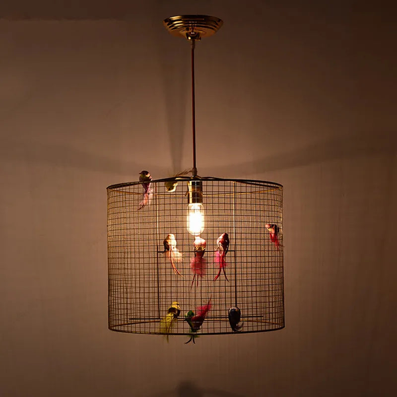 Gold Cage Pendant Light