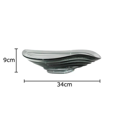 DecorBites™ Glass Fruit Plate Set - Elegant Tableware for Home, Hotel, and Restaurant Use