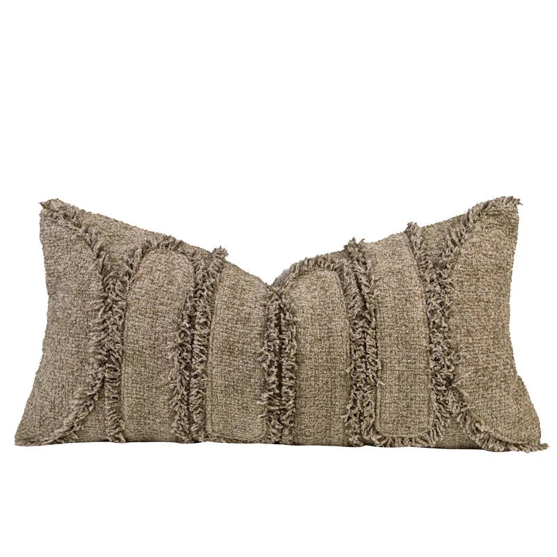Black Fluffy Throw Pillow