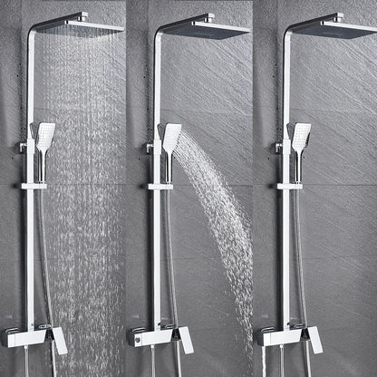 Decorbites™ Schwarze Messing-Duscharmatur mit 8" Regendusche und Wannenarm
