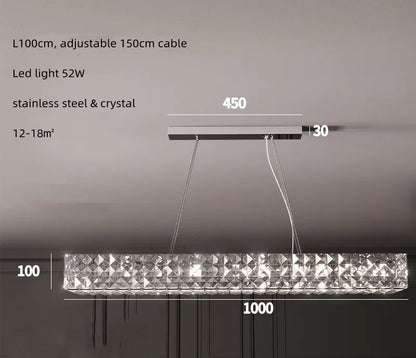 DecorBites™ Crystal LED Chandelier: Modern Luxury Chrome Steel & Clear K9 Crystal Lighting