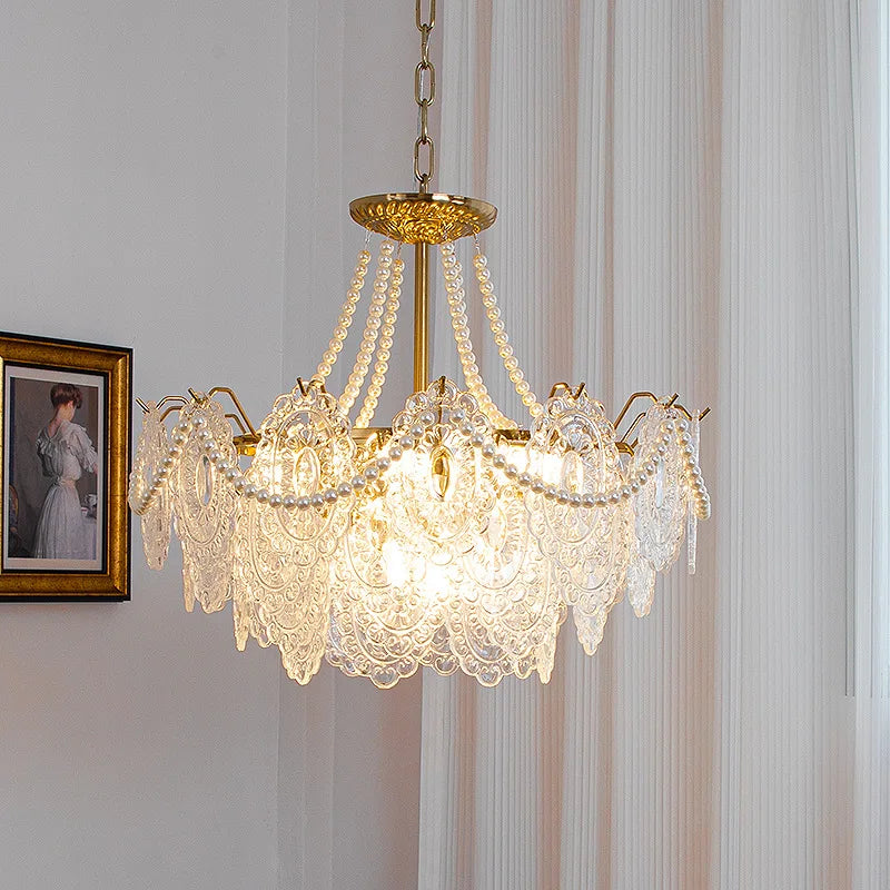 Decorbites™ Klar-Glas-LED-Kronleuchter: Moderner französischer Stil für Wohnzimmer, Schlafzimmer, Küche.
