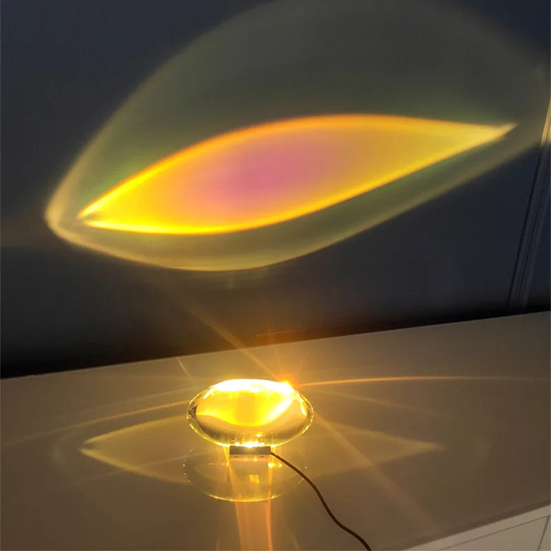 DecorBites™ Crystal LED Table Lamp: Elegant Night Light for Living & Bedroom Decor