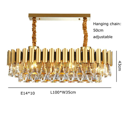 Decorbites™ Gold Kristall-Lüster LED Nordisch Klassisch Wohnzimmer Lamparas