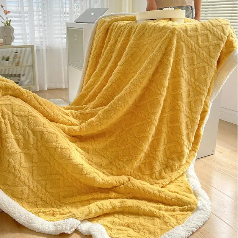 Lambswool Coral Flannel Blanket