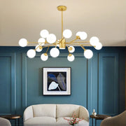 Gold Black LED Chandelier 18-Head For Bedroom