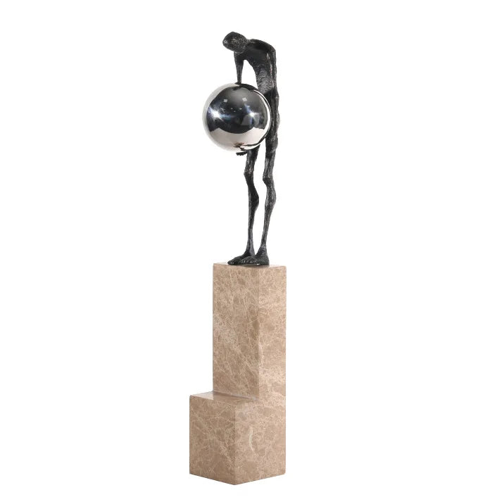 DecorBites™ Gymnast Metal Handicraft Figure Home Decor Figurine Table Sculpture Accessory