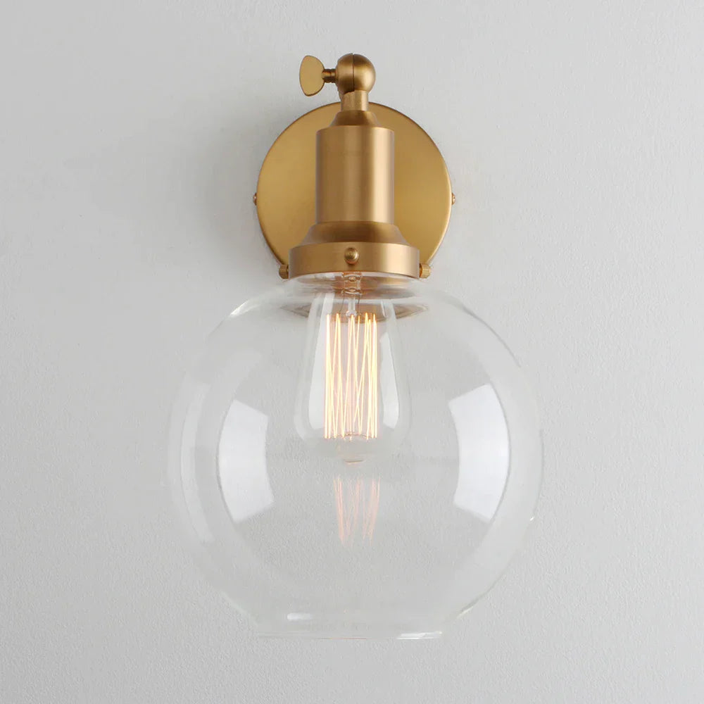 Decorbites™ Industrielle Vintage Wandarmleuchte mit klarem Glas-Schirm Fixt