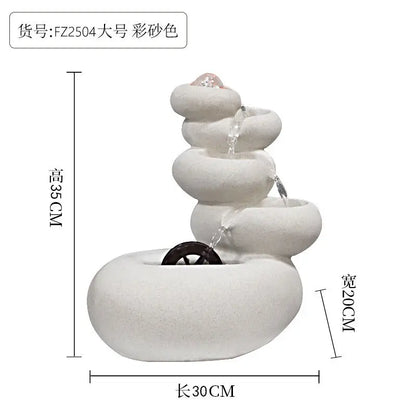 Decorbites™ Zirkulierender Wasserbrunnen zur Dekoration des Wohnzimmers und des Eingangsbereichs
