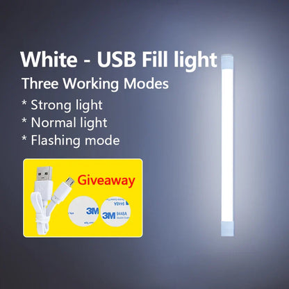 Decorbites™ LED-Auflichtm: Wiederaufladbare farbenfrohe Selfie-Lampe für Fotografie und Videos