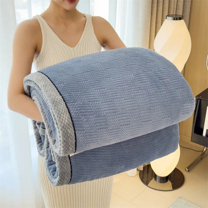 Decorbites™ Gemütliche Geschnitzte Samtdecke | Warm, Weich & Atmungsaktiv | Herbst Winter Sofabett Überwurf