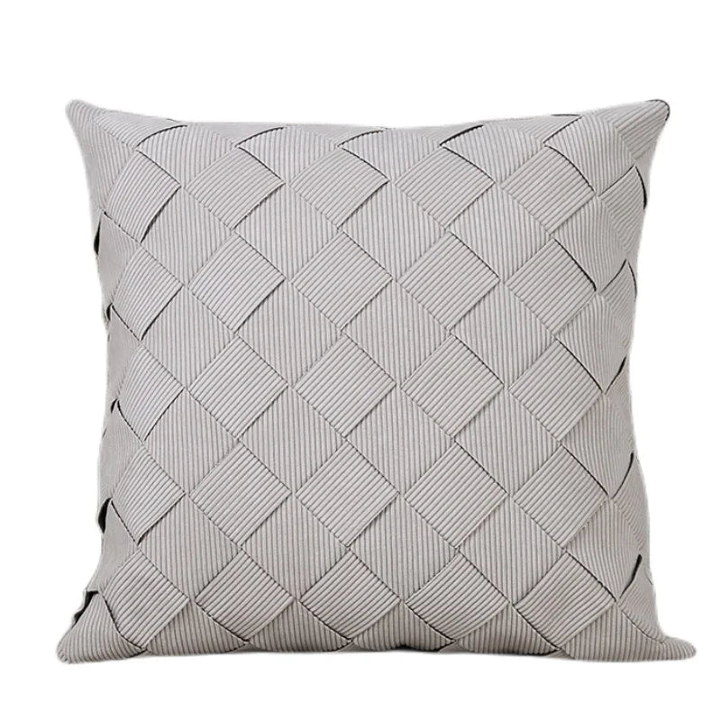 Decorbites™ Graue Web-Luxus-Kissenbezug 45x45 cm für Sofa Wohnzimmer Schlafzimmer