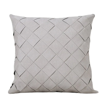 Decorbites™ Graue Web-Luxus-Kissenbezug 45x45 cm für Sofa Wohnzimmer Schlafzimmer