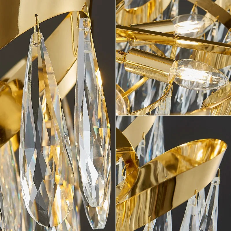 DecorBites™ LED Sunflower Crystal Ceiling Chandelier for Home Decor and Lighting Fixture