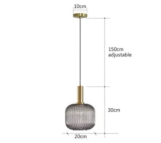 Decorbites™ Bunte Glasanhängerleuchten Wohnzimmer Nachttischlampe LED Hängelampe