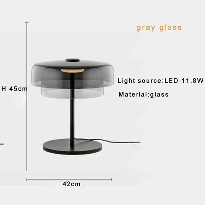 Decorbites™ Grünes Glas Vintage Tischleuchte für Büro, Schlafzimmer und Nachttisch – Luxuriöse Dekoration