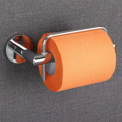 DecorBites™ Euro Silver Chrome Toilet Paper Holder Solid Brass Bathroom Accessories