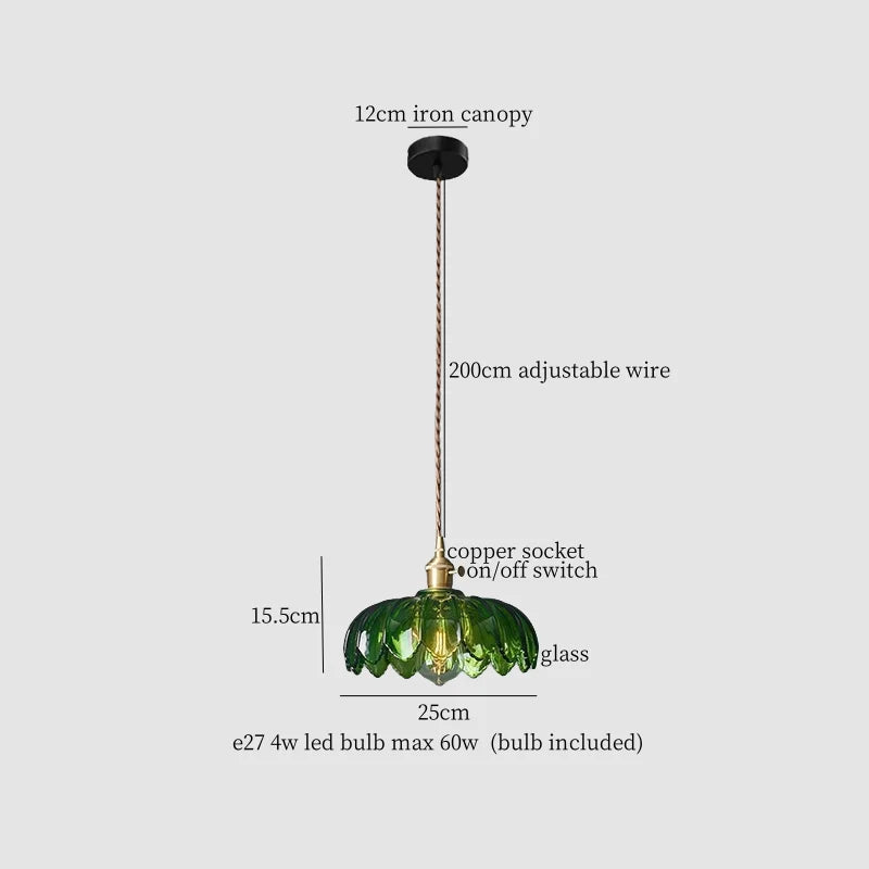 Decorbites™ LED Bernstein-Glas-Hängeleuchte – Amerikanischer Vintage-Stil für die Hausdekoration
