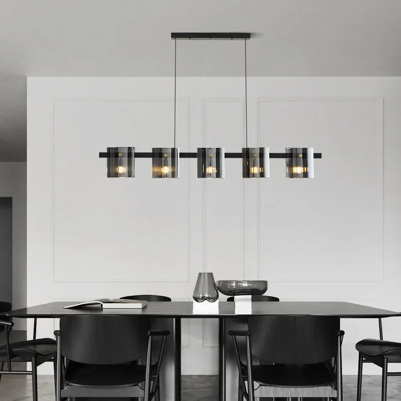 Decorbites™ Elegante Rauchglas-Hängelampe Deckenbeleuchtung für Esszimmer Wohnzimmer Schlafzimmer